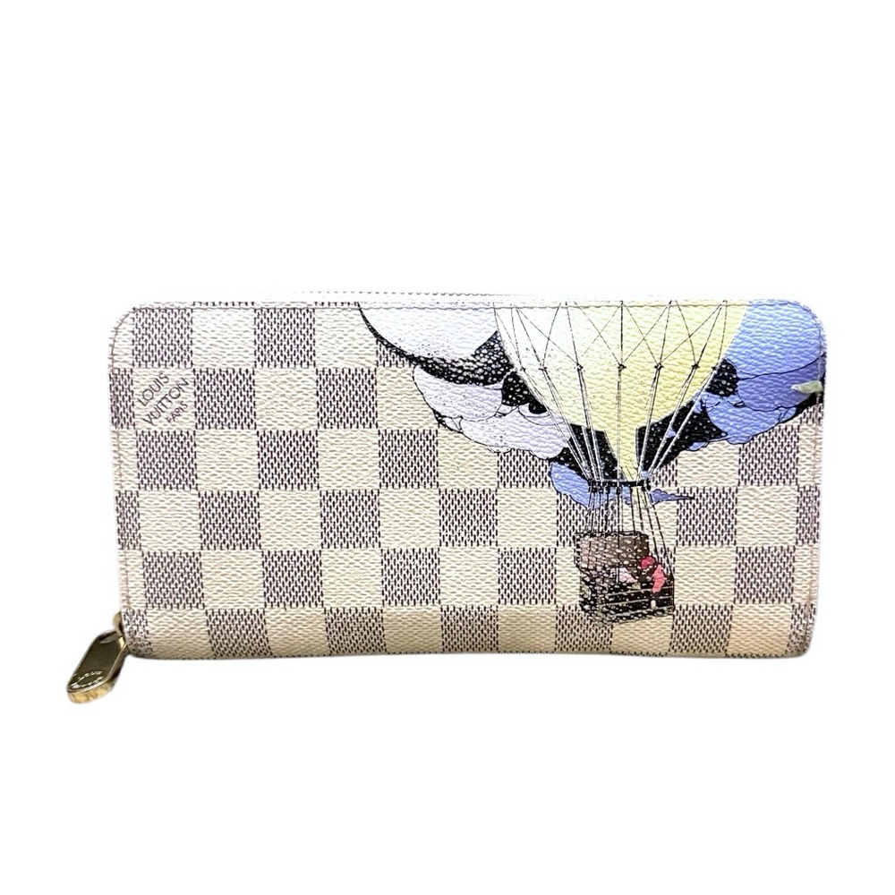 LOUIS VUITTON Special Edition Damier Azur Hot Air Balloon Zippy Wallet R $1040